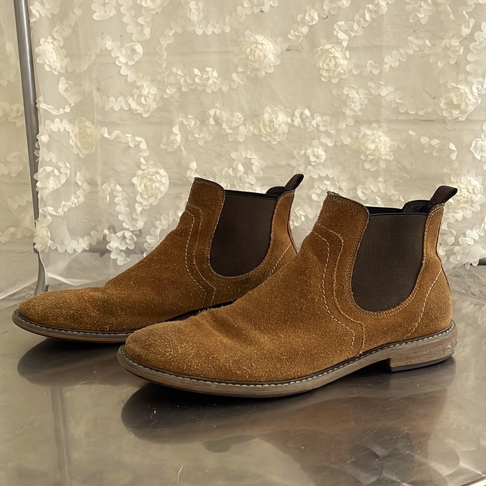 The Rail Men's Camel Suede Ankle Boots Size 42 M